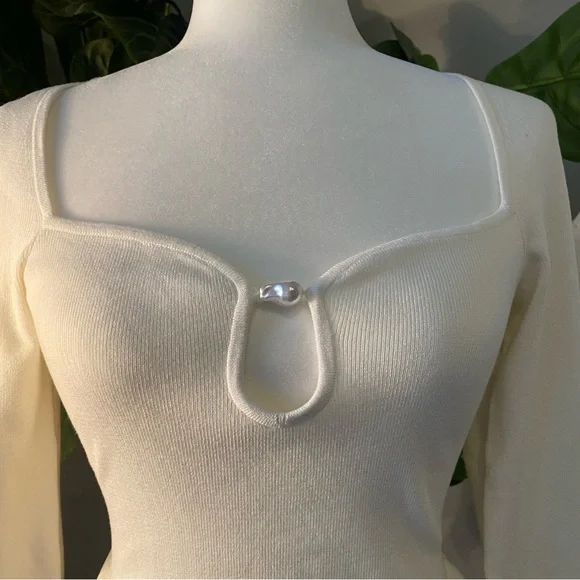 NWT H&M Bead-detail Sweater - Picture 4 of 11